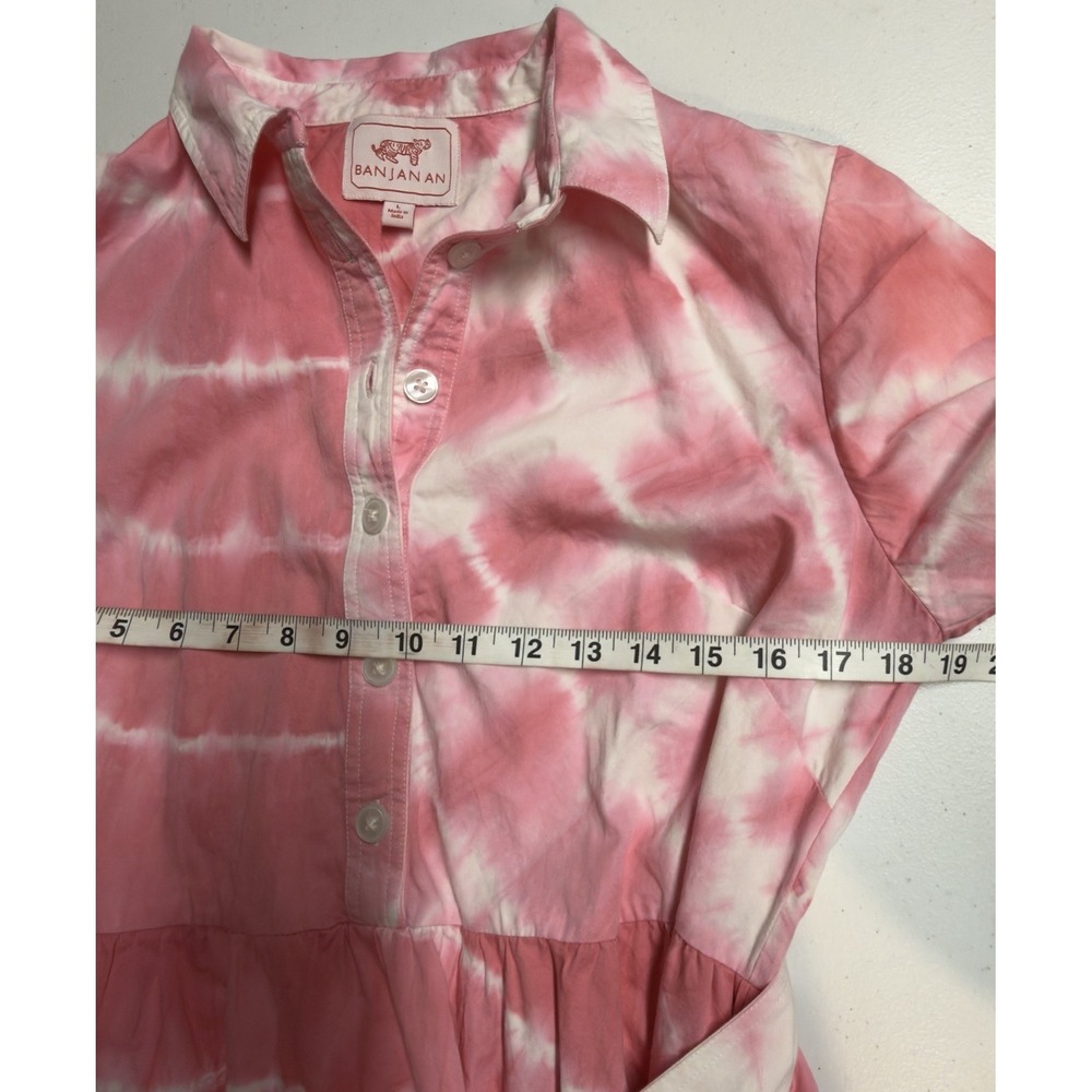 Banjanan  Dress in a pink tie-dye print Size Large - Picture 13 of 16